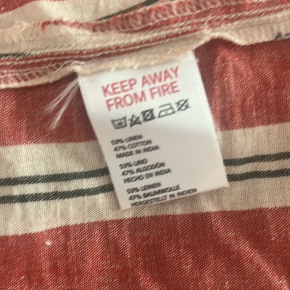 Urban Outfitters Ladder Striped Linen Mini Dress size S-p - Picture 13 of 14